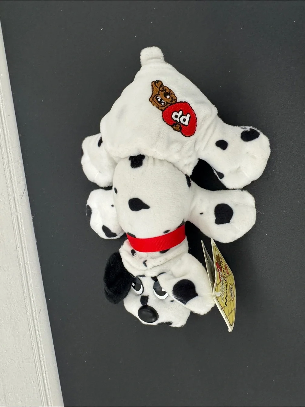 Dalmatian Spot Plush Dog Toy with Red Collar